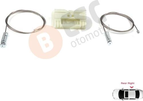 Renault Clio MK3 2005-2014 5-Kapı 8200291153 İçin Elektrikli Arka Sağ Cam Kriko Tamir Seti