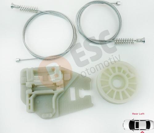 BMW X5 E53 2000-2006 İçin Arka Sol Kapı Cam Kriko Tamir Seti