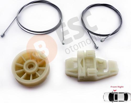 Citroen C3 MK1 FC FN 2002-2010 5-Kapı Hatchback 9222N5 İçin Ön Sağ Kapı Cam Kriko Tamir Seti