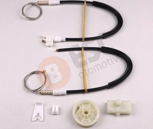 Renault Megane MK1 X64 1996-2003 4/5 Kapı 7700834346 İçin Ön Sağ Kapı Cam Kriko Tamir Seti