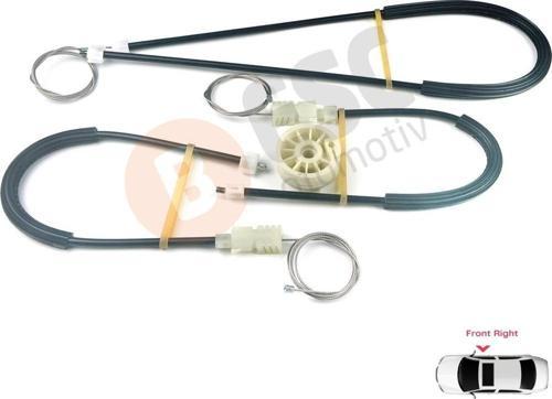 Renault Megane MK2 2002-2009 CC Cabriolet 8201010931 İçin Elektrikli Ön Sağ Cam Kriko Tamir Seti