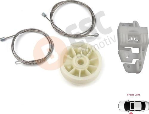Renault Scenic Grand MK2 JM0/1 2003-2009 4/5 Kapı İçin Elektrikli Ön Sol Kapı Cam Kriko Tamir Seti