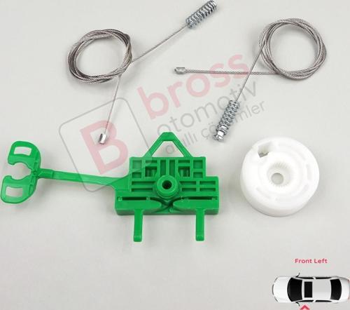 Fiat Linea 323 110 2007-2018 51892561 İçin Elektrikli Ön Sol Kapı Cam Kriko Tamir Seti