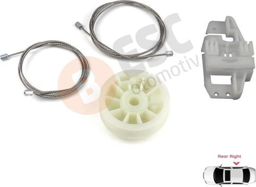 Renault Scenic MK2 JM0/1 2003-2009 8200118857 İçin Elektrikli Arka Sağ Kapı Cam Kriko Tamir Seti