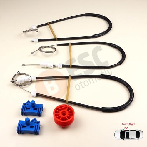 Renault Vel Satis Hatchback BJ 2001-2009 8200008326 İçin Elektrikli Ön Sağ Kapı Cam Kriko Tamir Seti