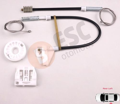 Skoda Octavia MK1 1U 2001-2010 Makyajlı Kasa İçin Elektrikli Arka Sol Kapı Cam Kriko Tamir Seti