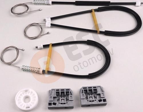 VW Caddy MK3 2004-2015 İçin Ön Sağ Kapı Cam Kriko Tamir Seti