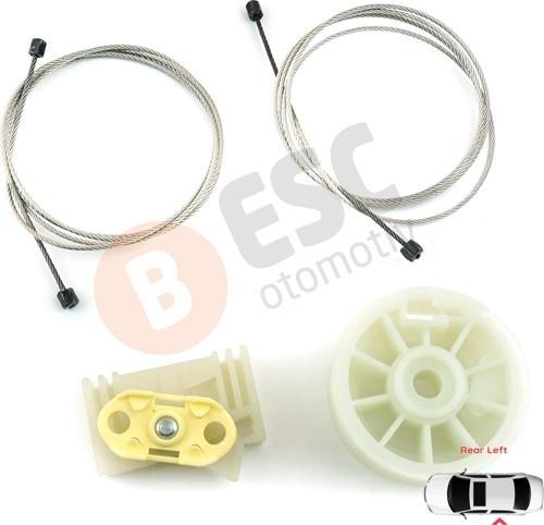 Opel Meriva MK1 A 2003-2010 93362663 İçin Arka Sol Kapı Cam Kriko Tamir Seti