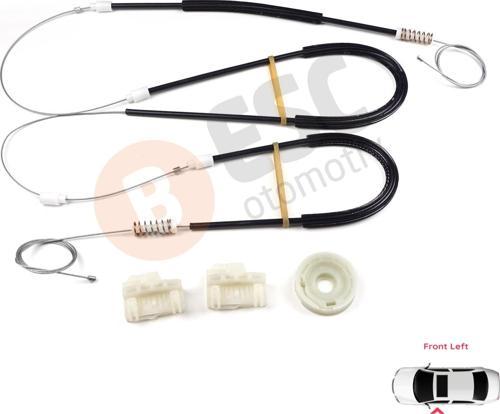 VW Polo MK3 6N1 6N2 Hatchback 1994-2001 4/5 Kapı 6N4837461 İçin Ön Sol Kapı Cam Kriko Tamir Seti