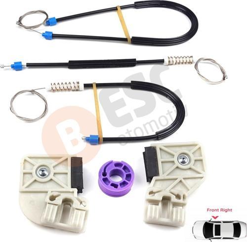 VW Polo MK4 9A 9N 9N3 9A4 4/5-Kapı HB Sedan 6Q4837462 İçin Elektrikli Ön Sağ Cam Kriko Tamir Seti