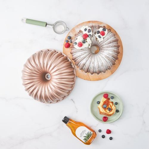 Cake Pro Dilimli Rosegold Döküm Kek Kalıbı