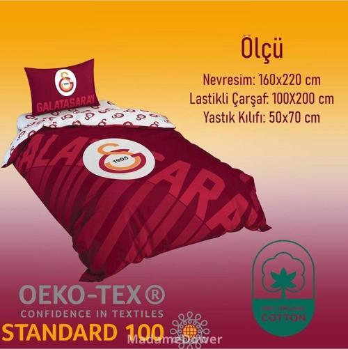 LİSANSLI GS KIRMIZI LOGO TEK KİŞİLİK NEVRESİM TAKIMI