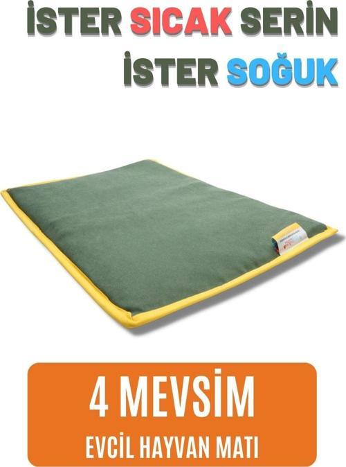 Serin (60 x 40 cm) - 4 Mevsim Kedi/ Köpek Matı, Sıcak Veya Soğuk Kullanılabilen Minder Yatak
