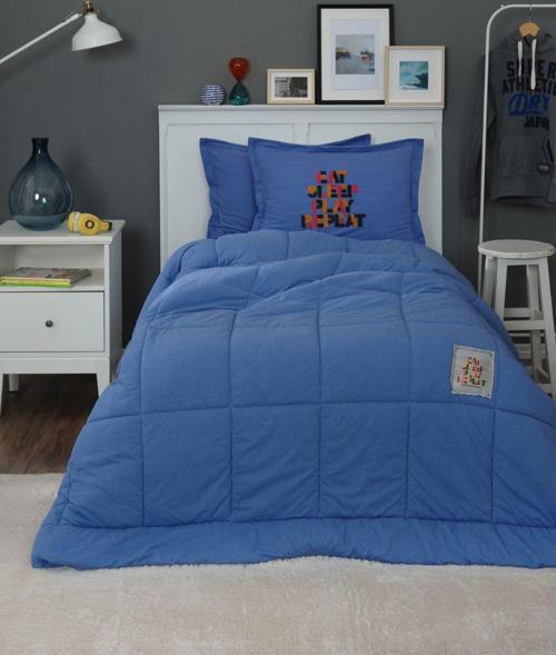 Motto Cotton Comfort Tek Kişilik Mavi
