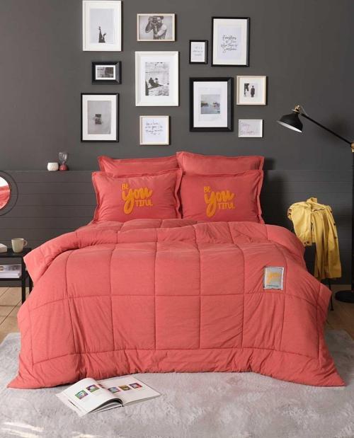 Motto Cotton Comfort Tek Kişilik Mercan