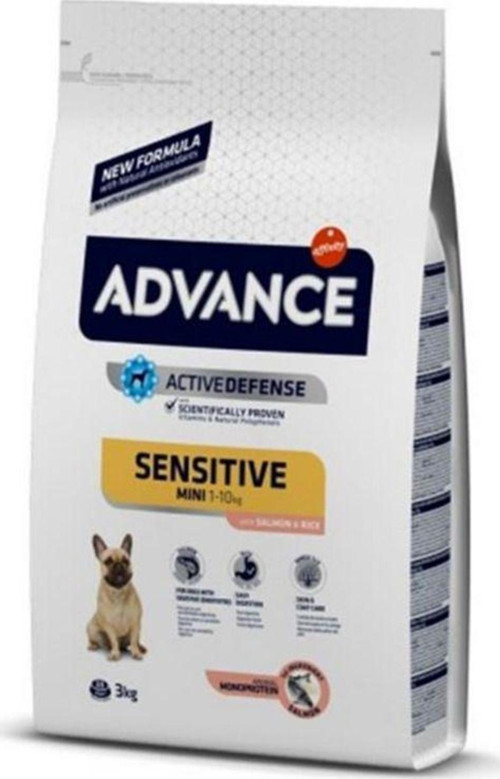 Advance Sensitive Somonlu Mini Yetişkin Kuru Köpek Maması 3 Kg