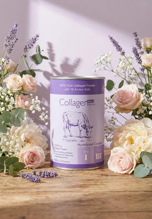 Collagen Powder 300g, %100 Saf, Doğal Çift Hidrolize Kolajen Peptitler (30 PORSİYON)