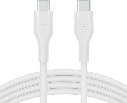 BoostCharge Flex USB-C'den USB-C'ye Kablo 60W 1 Metre Beyaz