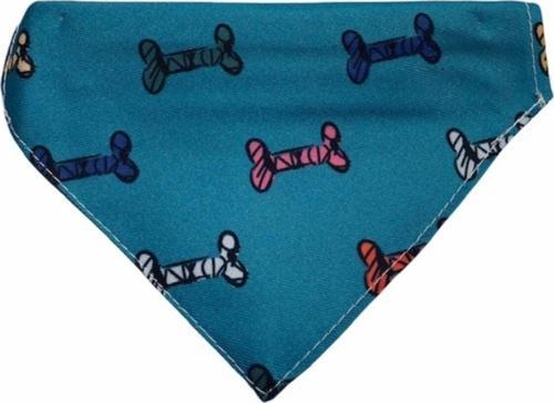 Kemik Desenli Bandanalı Köpek Boyun Tasması