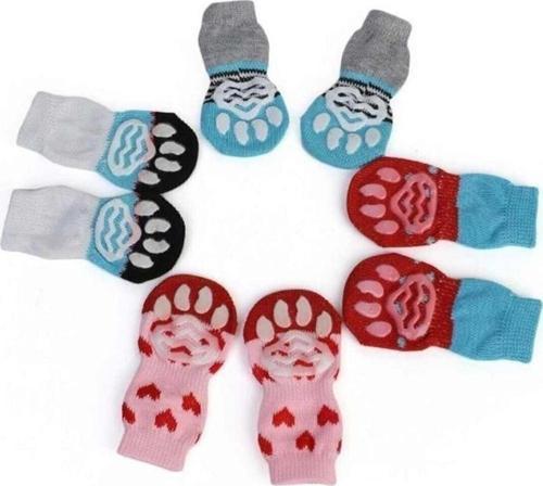 Köpek Çorabı Kaymaz Taban 4'lü Large