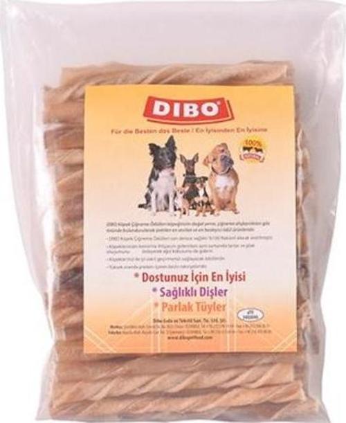 Natürel Burgu Çubuk Çiğneme Kemiği Köpek Ödülü 500 Gr 12 Cm