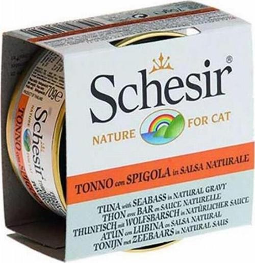 Ton Balıklı ve Levrekli Soslu Yetişkin Kedi Konservesi 6 Adet 70 Gr