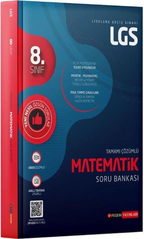 PEGEM LGS Matematik Tamamı Çözümlü Soru Bankası