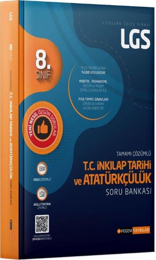 Pegem LGS T.C. İnkılap Tarihi ve Atatürkçülük Tamamı Çözümlü Soru Bankası