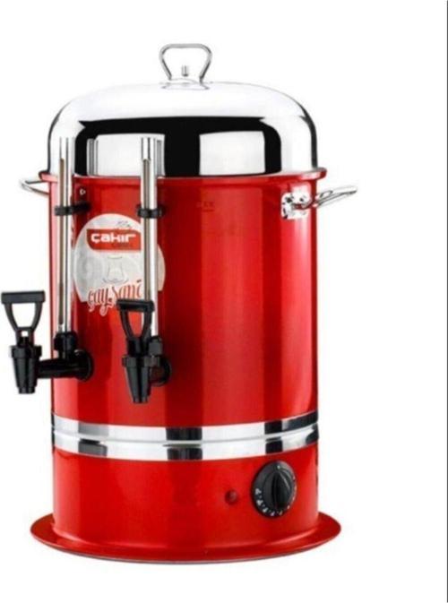 Çelik Endüstriyel Çay Kazanı Kırmızı 120 Bardaklık 9,5 Lt Pra-1533072-8560
