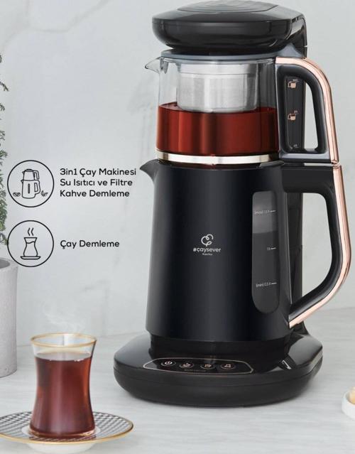 Robotea 3 in 1 Konuşan Çay Makinesi Rosegold