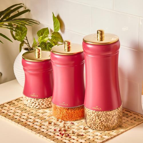 Gold Berry 3lü Vakumlu Cam Saklama Kabı