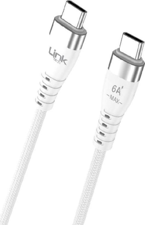 K653 Type-C - Type-C 120W 6A 1mt  Şarj Kablosu Beyaz