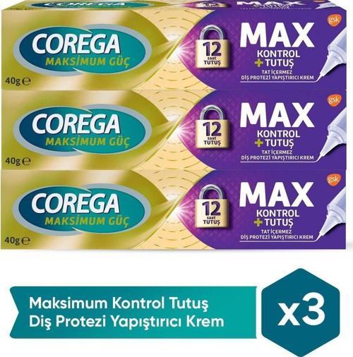 Maksimum Kontrol Yapışıtırıcı Krem 40 Gr x 3 Adet