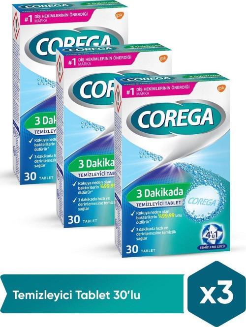 Protez Temizleyici Naneli 30 Tablet 3'lü Paket