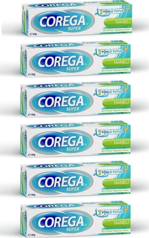 Süper Protez Yapıştırıcı Krem Naneli 40gr x 6 Adet