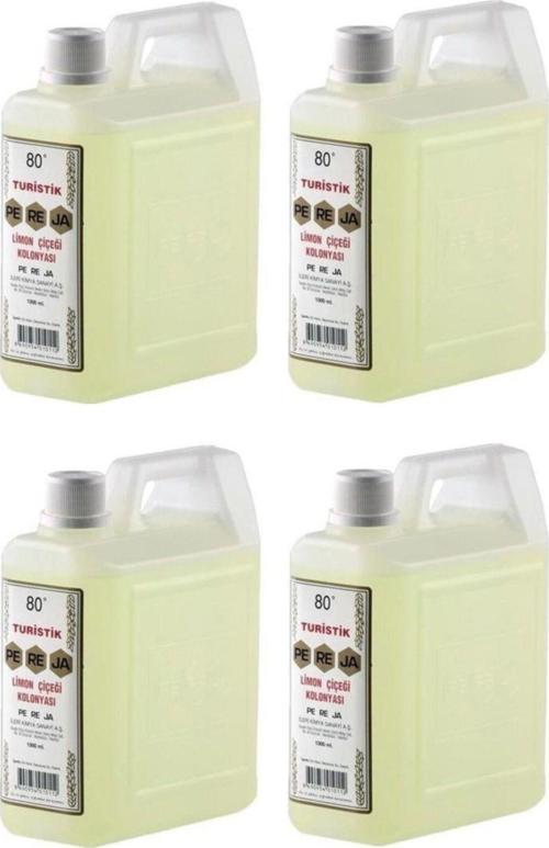 4 Adet Limon Kolonyası 1000 ml 80 Derece