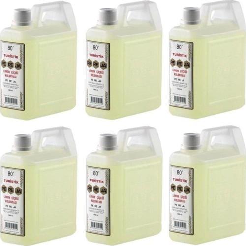 Limon Kolonyası 1 Lt 80 Derece - 6 Adet Bidon