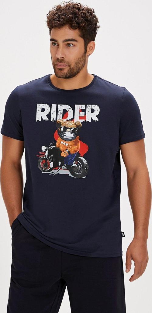 Fever Lacivert Baskılı Erkek Tişört