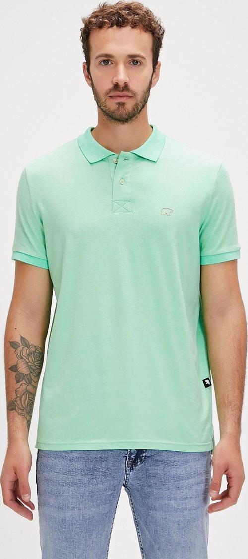 Pure Polo Yaka Su Yeşil Erkek Tişört
