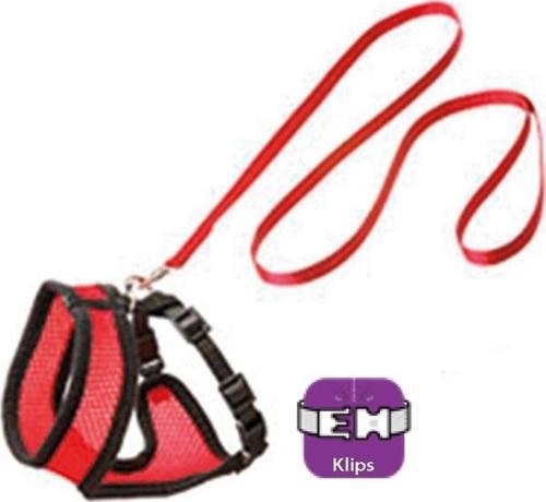 Karlıe Kedi Göğüs Tasması 30cm Siyah/kırmızı