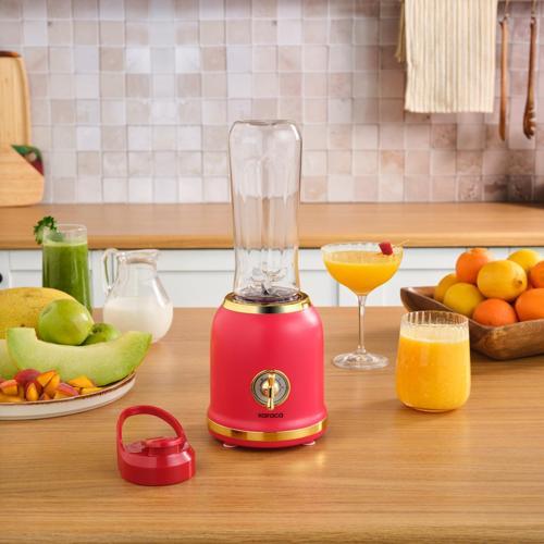 Retro Personal Kişisel Smoothie Blender Red