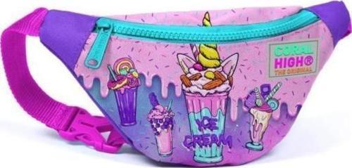 Kids Pembe Mor Milkshake Dondurma Desenli Bel Çantası 11501