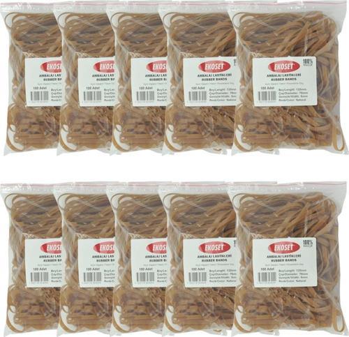 120x5mm Geniş Kauçuk Paket Ambalaj Kasa Lastiği 1.000 Adet
