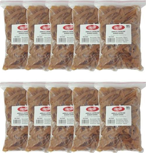130x10mm Geniş Kauçuk Paket Ambalaj Lastiği 1.000 Adet