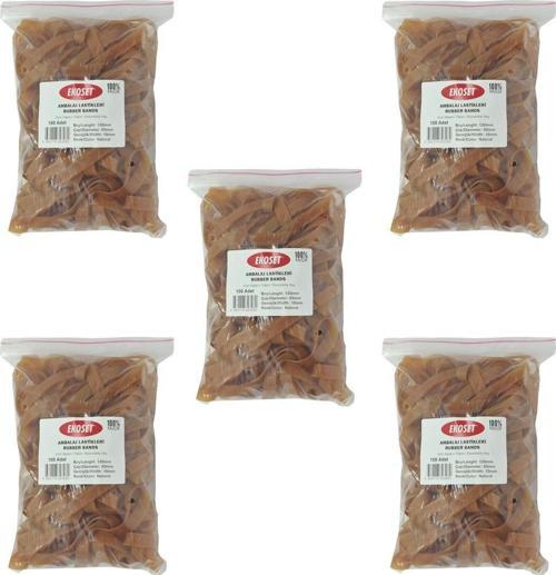 130x10mm Geniş Kauçuk Paket Ambalaj Lastiği 500 Adet