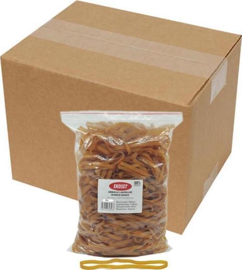 180mmx5mm Geniş Kauçuk Paket Ambalaj Lastiği 12Kg Koli (180x5)