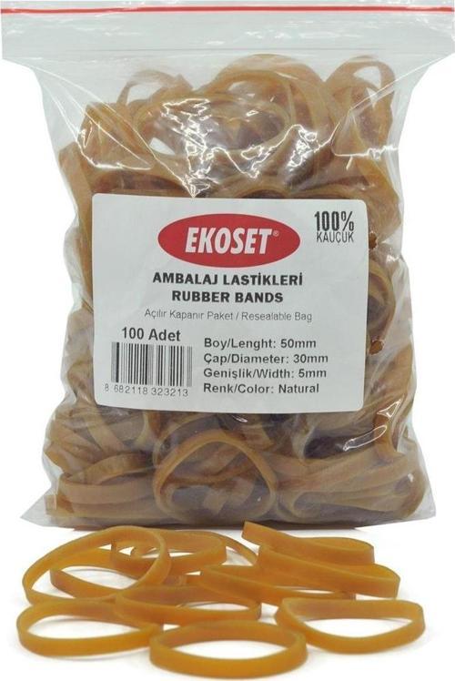 50x5mm Geniş Kauçuk Paket Ambalaj Lastiği 100 Adet