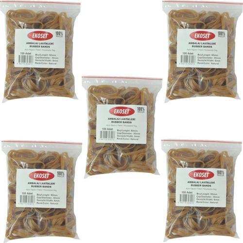 50x5mm Geniş Kauçuk Paket Ambalaj Lastiği 500 Adet