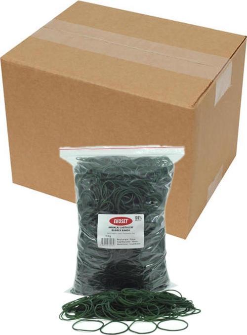 70mm Yeşil Renkli Kauçuk Paket Ambalaj Lastiği 12Kg Koli