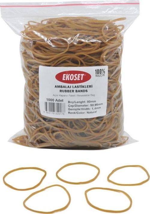 80mm Kauçuk Paket Ambalaj Lastiği 1000 Adet